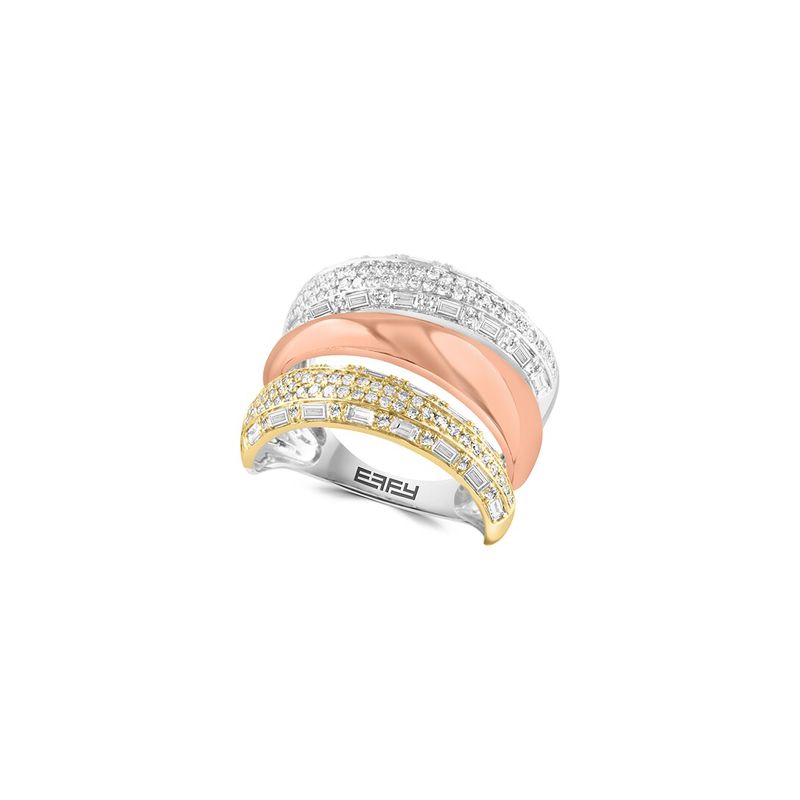 Effy Fine Jewelry 14k Tri-Tone 0.95 Ct. Tw. Diamond Ring